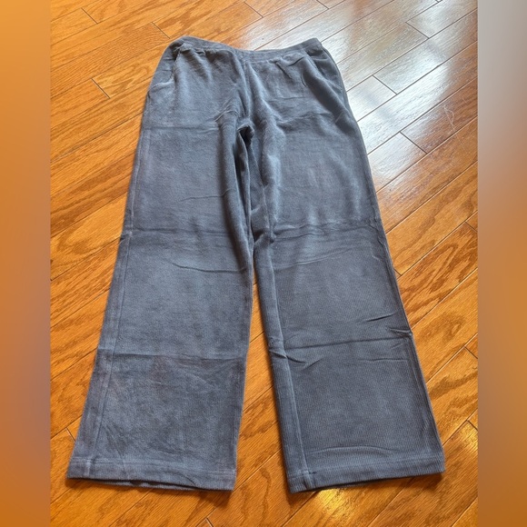 LL bean straight leg blue ribbed soft sweat pants womens size small reg. - Picture 1 of 4